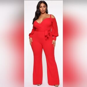 FASHION NOVA Falling For Your Charm Jumpsuit Sz: 2X NWT